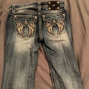 Miss Me jeans with embellished pockets